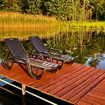 Resort-20m Od Brzegu,prywatna Plaza,wi-fi ,widok Na Jezioro Chata Makosieje