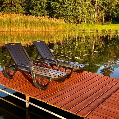 Makosieje Resort-20M Od Brzegu,Wi-Fi ,Widok Na Jezioro 롯지 Makosieje